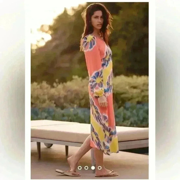 Anthropologie One-Shoulder Printed Midi Dress - Picture 6 of 10